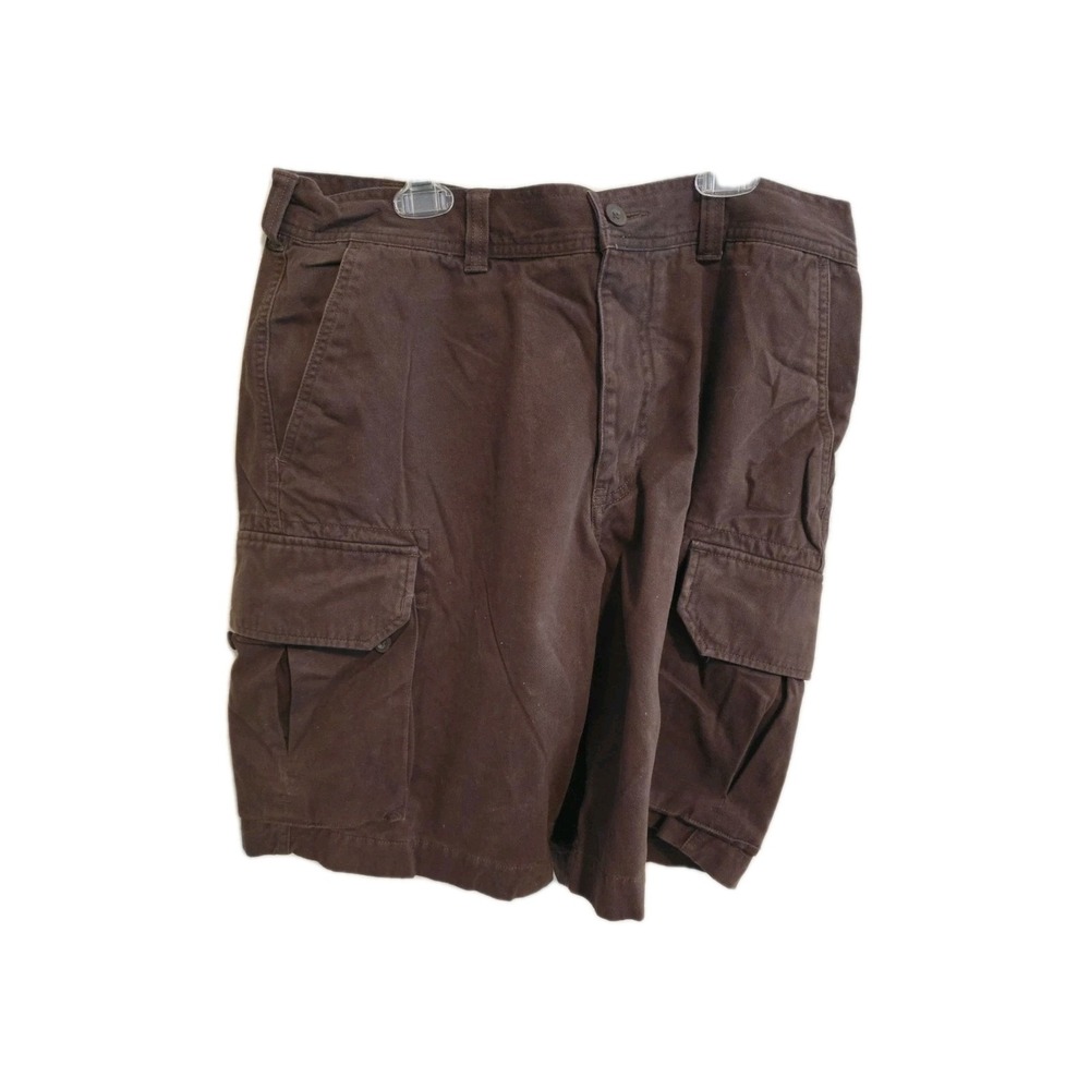 Club Room Shorts Men's Size 34 Brown Flat‎ Front Casual Cotton Cargo Pocket